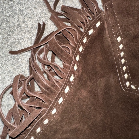 Fringed Brown Women's Chaps - Picture 4 of 12